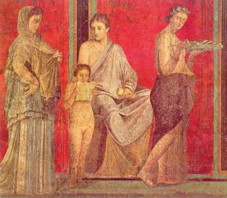 Widder, Stier, Zwillinge in der Villa dei Misteri, Pompeji